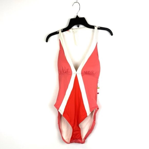 Vince Camuto Women’s Red/White One Piece Swimsuit Size 14